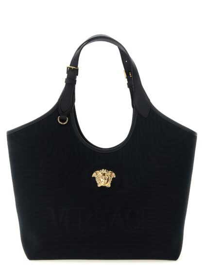Versace Medium La Medusa shopping bag Black Cotton Tote - Women