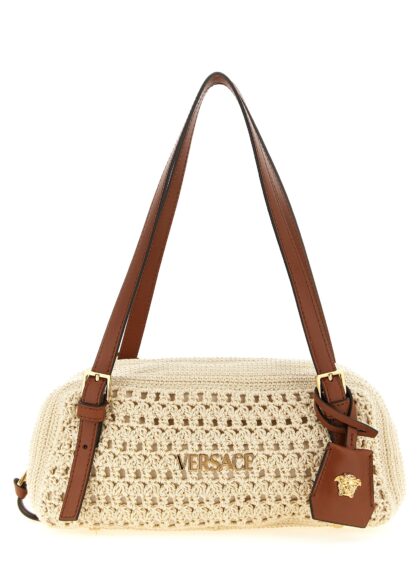 Versace Tag shoulder bag Beige Cotton - Women
