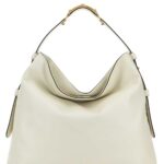 White Leather Large Gucci Beatrix Shopping Bag Dustywhite Borse A Mano - Women