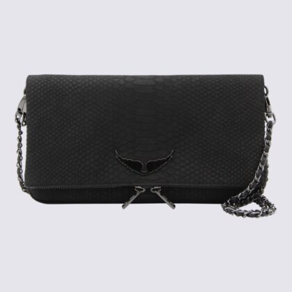 Zadig & Voltaire Black Leather Rock Soft Savage Shoulder Bag
