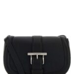 Alexander McQueen Black Leather Mini Satchel Crossbody Bag Blacksilver T-bar Borse A Tracolla - Women