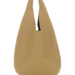 A. P.C. Le Neige Beige Shoulder Bag with Logo Embossed on the Front in Crinkled Leather for Women Cow - Women