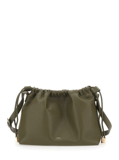 A. P.C. Sac Ninon Green Crossbody Bag With Logo Lettering On The Front And Drawstring Closure Ecoleather Woman - Women