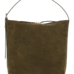 A. P.C. Vera Brown Shoulder Bag with Top Handle and Zipper Closure in Suede Woman Cow - Women
