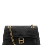 Balenciaga Black Leather Crush S Shoulder Bag T Domesticated Calf Le Clutch - Women