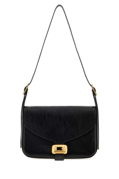 Balenciaga Black Leather Medium Clicca Shoulder Bag Borse A Mano - Women