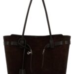Balenciaga Dark Brown Suede Medium Bel Air Shopping Bag Light Espresso T Domesticated Calf Le Borse A Mano - Women