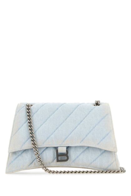 Balenciaga Light-Blue Denim Crush M Shoulder Bag 4651 Borse A Tracolla - Women