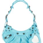 Balenciaga Light Blue Nappa Leather Le Cagole Xs Shoulder Bag Seablue T Domesticated Calf Borse A Mano - Women