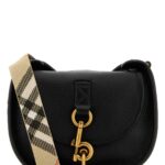 Burberry Black Leather Mini Messenger B Clip Crossbody Bag Borse A Mano - Women
