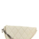 Burberry White Leather Shield Lock Shoulder Bag Almond Borse A Tracolla - Women