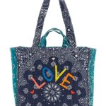 Call It By Your Name Medium Cabas shopping bag Blue Cotton Tote - Women