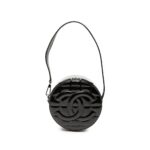 CC Choco Bar Patent Round Shoulder Bag