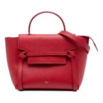 Celine Red Micro Grained Calfskin Belt Bag