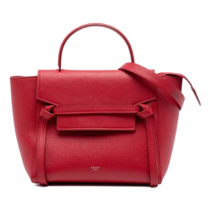 Celine Red Micro Grained Calfskin Belt Bag
