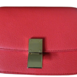 Celiné Red Leather Classic Mini Box Bag