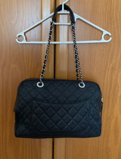 Chanel Black Caviar Leather Camera Bag