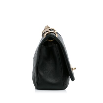 Chanel Black Twist Chain Enamel CC Flap Bag