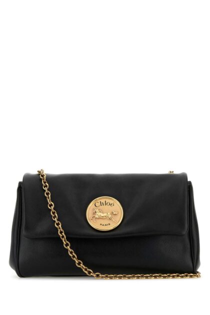 Chloé Black Leather Heritage Shoulder Bag Borse A Tracolla - Women