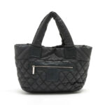 Coco Cocoon Black Nylon Quilted Tote Bag