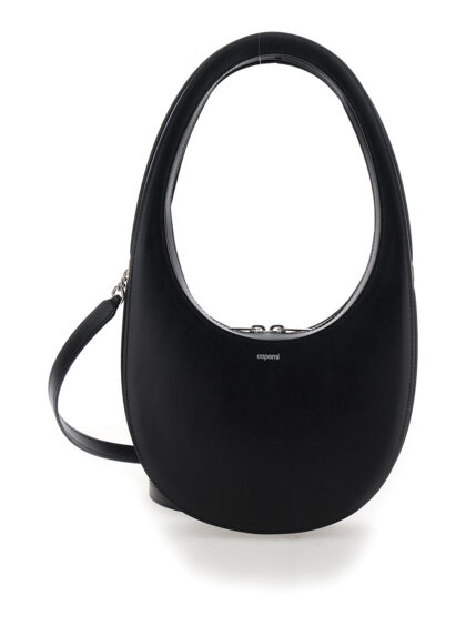 Coperni Handbag Swipe with Logo and Black Leather Shoulder Strap for Women Calf Crossbody Bags - Women