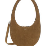 Coperni Swipe Shoulder Bag with Embossed Logo and Adjustable Removable Brown Suede Strap for Women Cow Leather Crossbody - Women