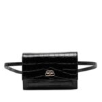 Croc Embossed Leather Sharp Belt Bag XS