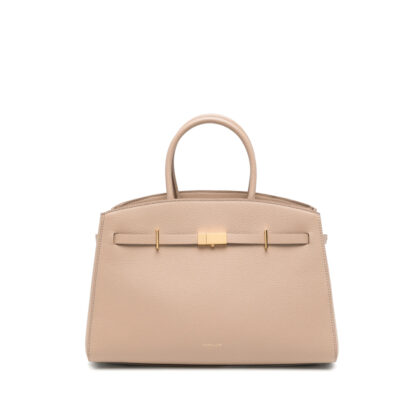 Demellier Midi Hudson Grained Leather Tote Bag