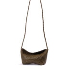 Dragon Diffusion CORSINA DIAGONAL WEAVE Green Calf Leather Shoulder Bag - Women