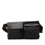 GG Canvas Double Pocket Belt Bag