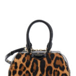 Givenchy Antigona East West Brown Mini Handbag with Leopard Motif and logo lettering on the Front in Leather for Women Multicolor Calf Hand Bags - Wom