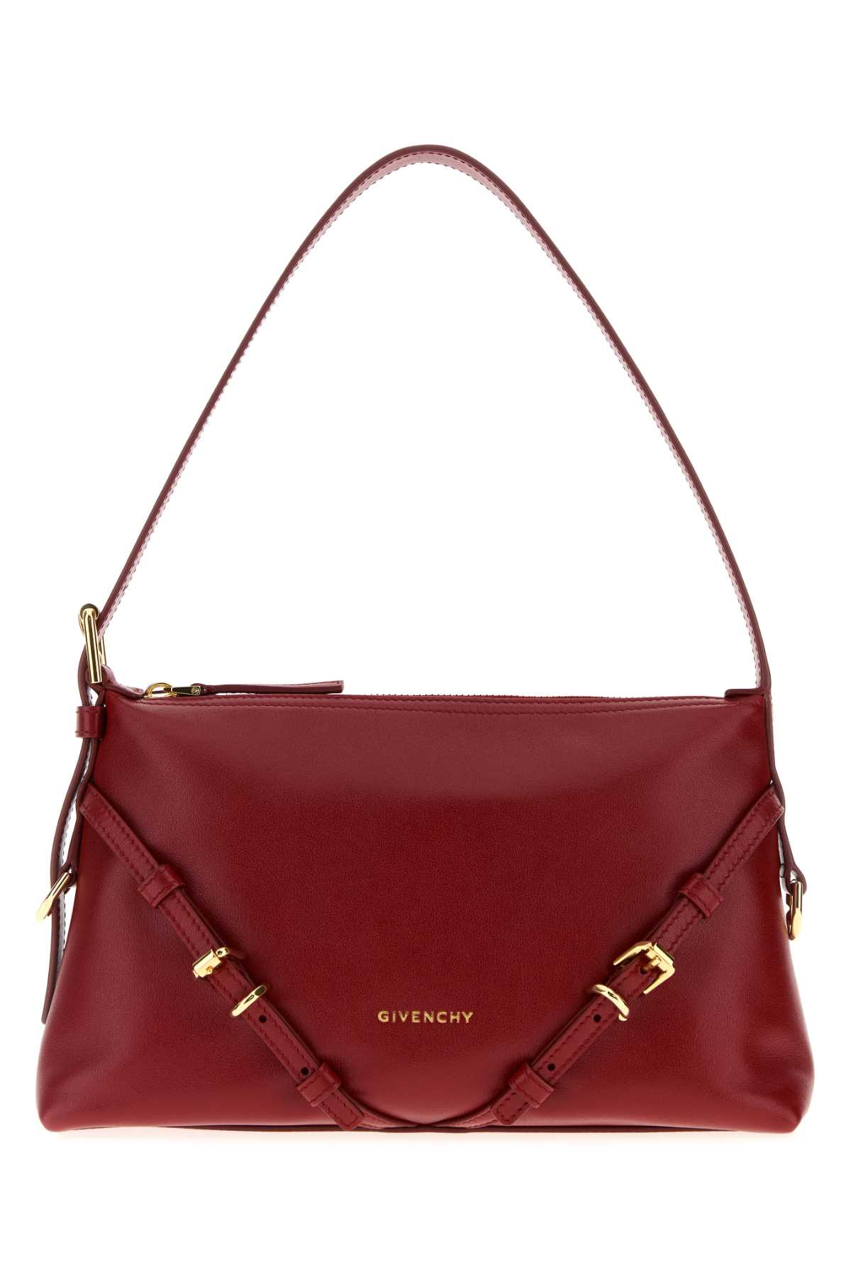 Givenchy Red Leather Mini Voyou Shoulder Bag Darkred Borse A Mano - Women