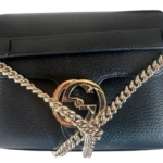 Gucci Black Leather Interlocking Crossbody Bag