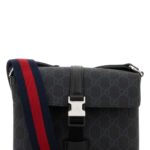 Gucci Gg Supreme Fabric Super Mini Crossbody Bag Black Borse A Tracolla - Men
