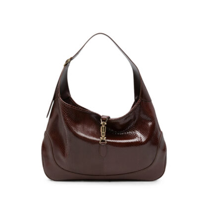 Gucci Jackie Lizard-effect Shoulder Bag