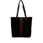 Gucci Suede Stripe Shoulder Bag