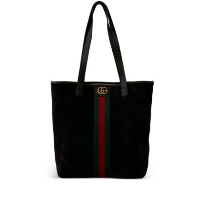 Gucci Suede Stripe Shoulder Bag