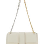 Jacquemus Le Bambino Chaine White Shoulder Bag with Chain Strap and Logo on the Front in Leather Woman Lamb - Women