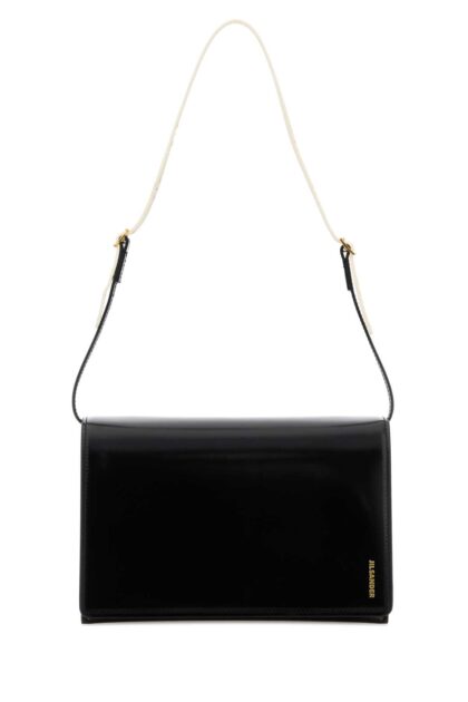 Jil Sander Black Leather Small File Shoulder Bag Borse A Mano - Women