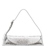 Jil Sander Silver Leather Cannolo Crossbody Bag Atlanticdeep Borse A Tracolla - Women
