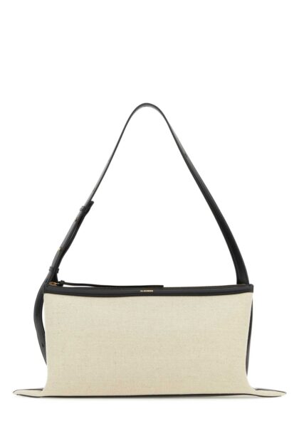 Jil Sander Two-Tone Canvas And Leather Medium Empire Shoulder Bag 280 Borse A Mano - Women
