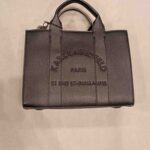 Karl Lagerfeld K-rsg Md Square Tote Peb Black Bag - Women