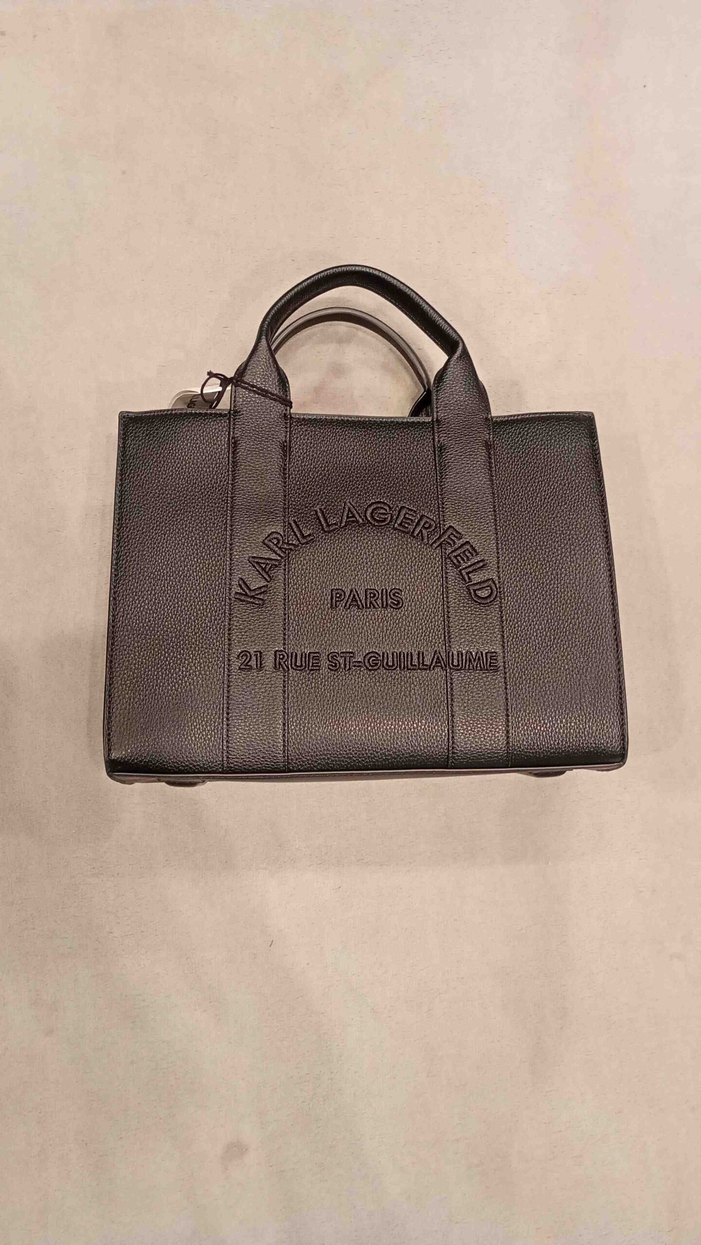 Karl Lagerfeld K-rsg Md Square Tote Peb Black Bag - Women