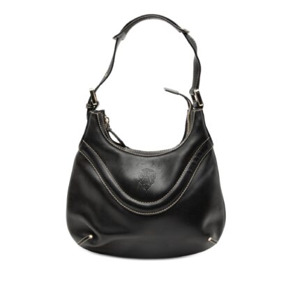 Leather Hysteria Crest Shoulder Bag