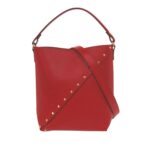 Leather Rockstud Wispy Bucket Bag