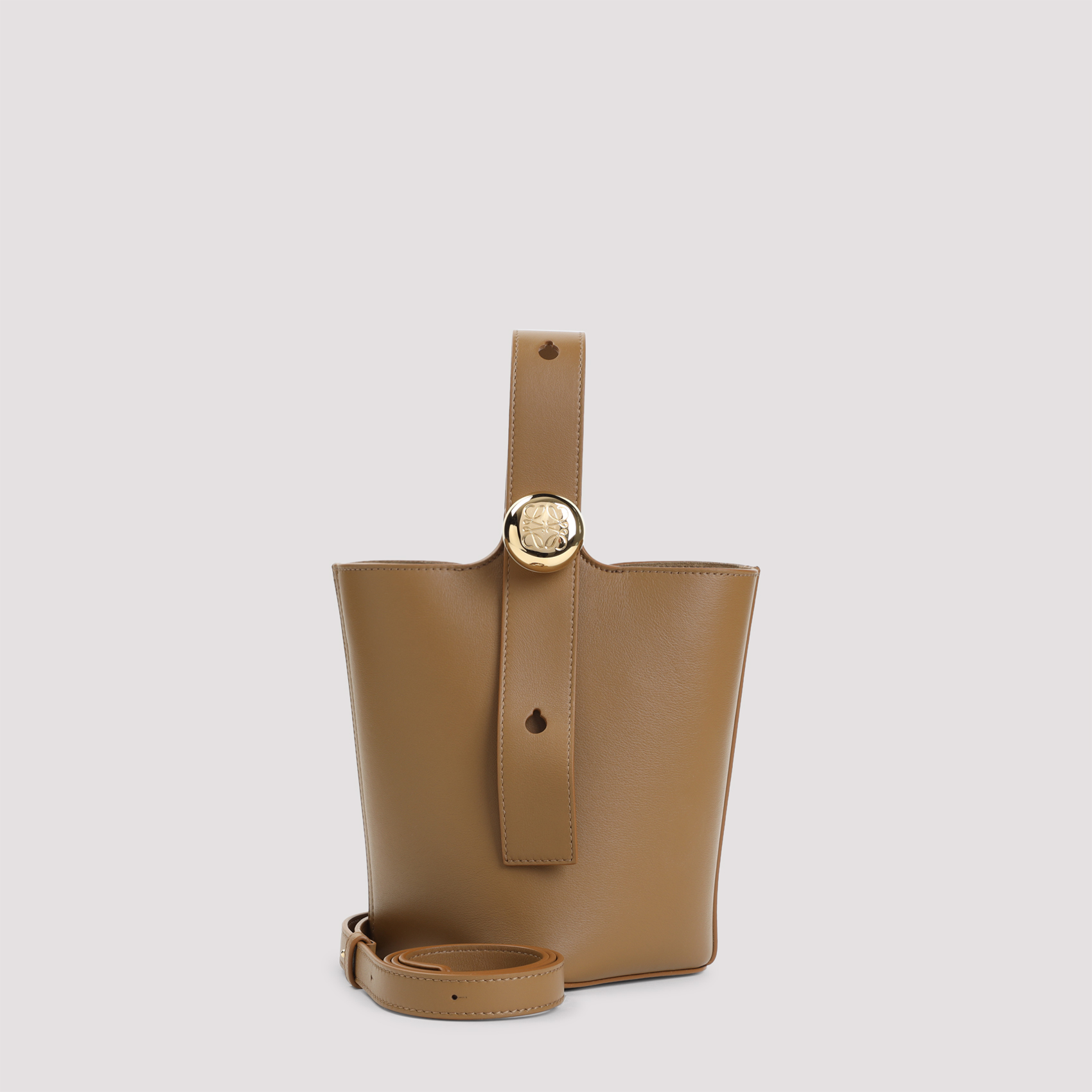 Loewe Pebble Mini Bucket Bag Nude & Neutrals Calf Skin - Women