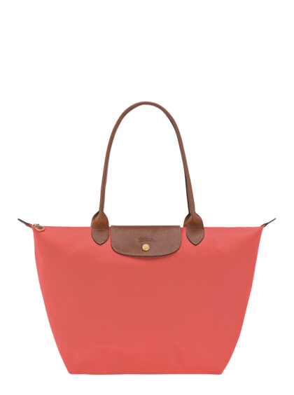 Longchamp Shoulder Bag With Zip Closure Red Leather Woman - Women