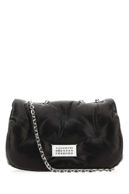 Maison Margiela Black Nappa Leather Medium Glam Slam Shoulder Bag T8013 Borse A Tracolla - Women