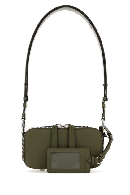 Maison Margiela Olive Green Leather Shoulder Bag Black Borse A Mano - Women