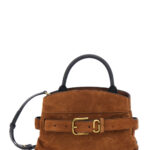 Marc Jacobs Handbag The Satchel Dakota Small with Logo Imprinted on Back and Closure Brown Suede Belt for Women Cow Leather Hand Bags - Women